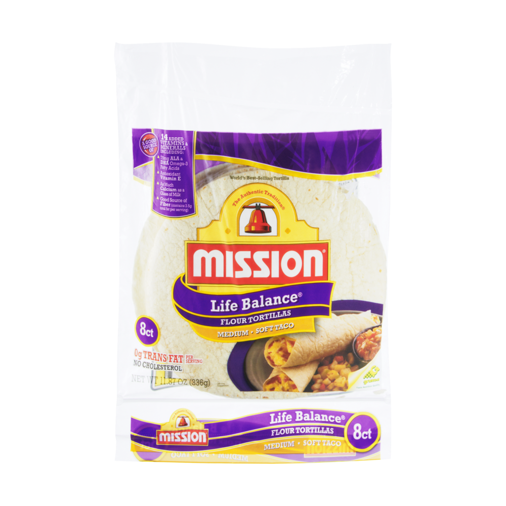 slide 1 of 5, Mission Mis Life Balance Flour, 8 ct