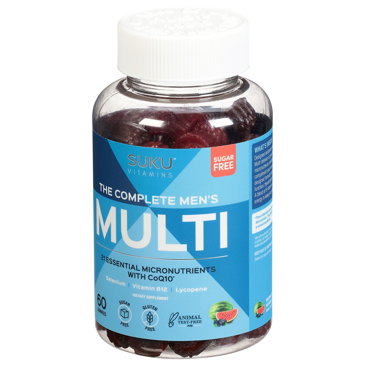 slide 11 of 12, Kumu Sugar Free The Complete Men's Mixed Fruit Fusion Multivitamin 60 Gummies, 60 ct