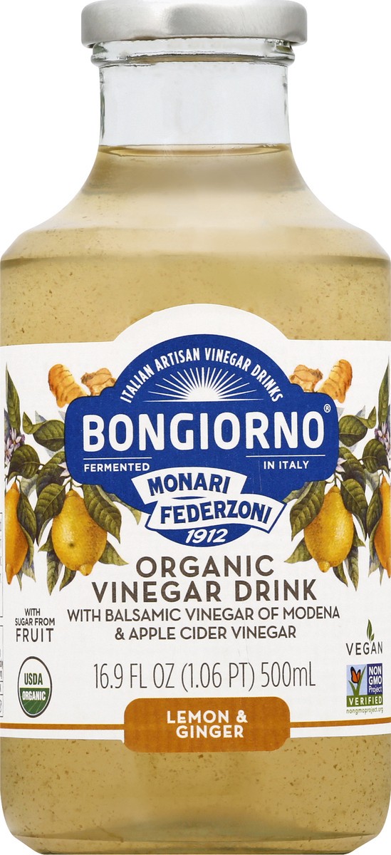 slide 1 of 13, Bongiorno Organic Lemon & Ginger Vinegar Drink - 16.9 fl oz, 16.9 fl oz