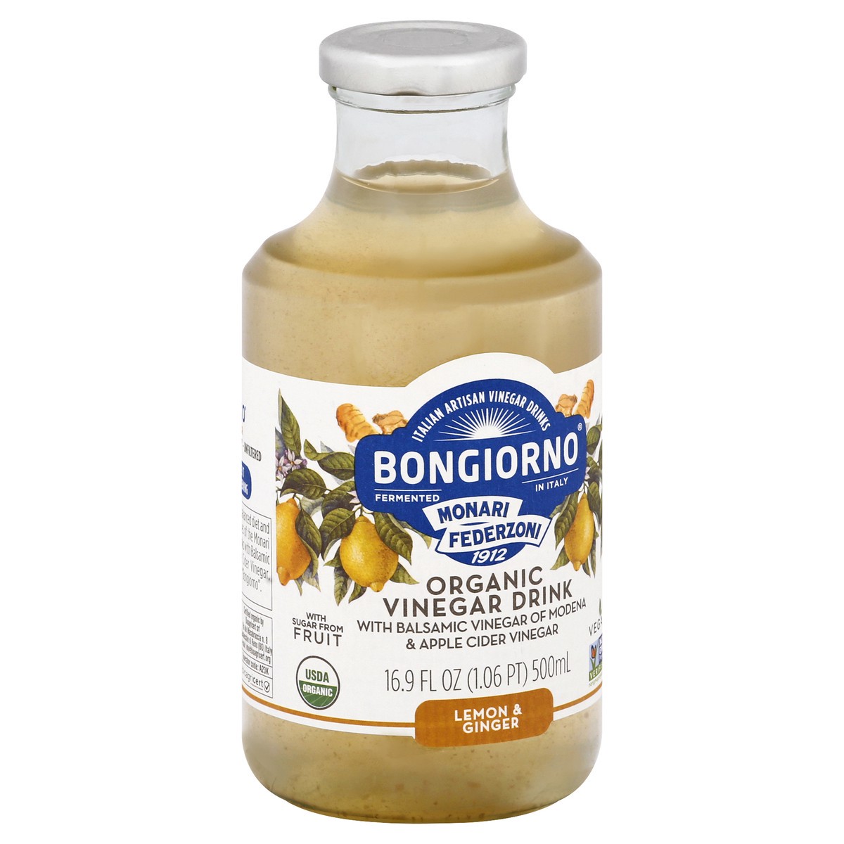 slide 7 of 13, Bongiorno Organic Lemon & Ginger Vinegar Drink - 16.9 fl oz, 16.9 fl oz