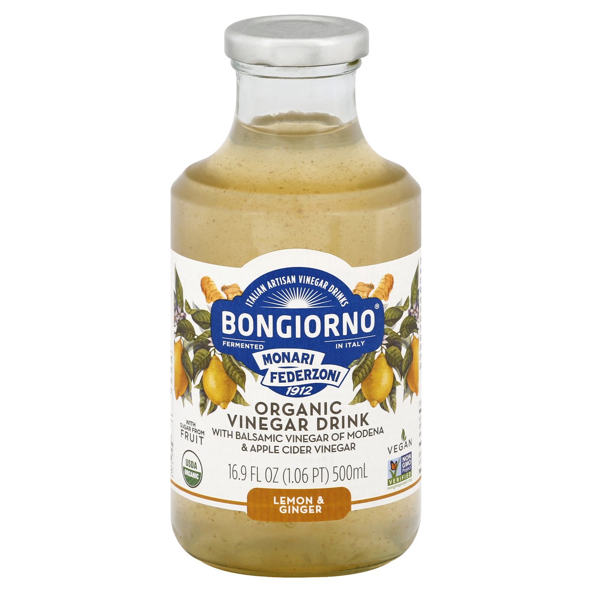 slide 9 of 13, Bongiorno Organic Lemon & Ginger Vinegar Drink - 16.9 fl oz, 16.9 fl oz