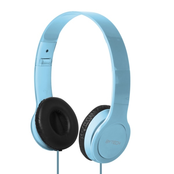 slide 1 of 1, Bytech On-Ear Headphones, Blue, Byauoh143Bl, 1 ct