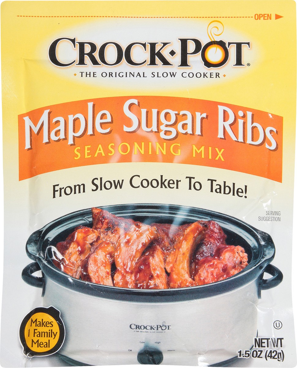 slide 3 of 12, Crock-Pot Maple Sugar Ribs Seasoning Mix 1.5 oz. Packet, 1.5 oz