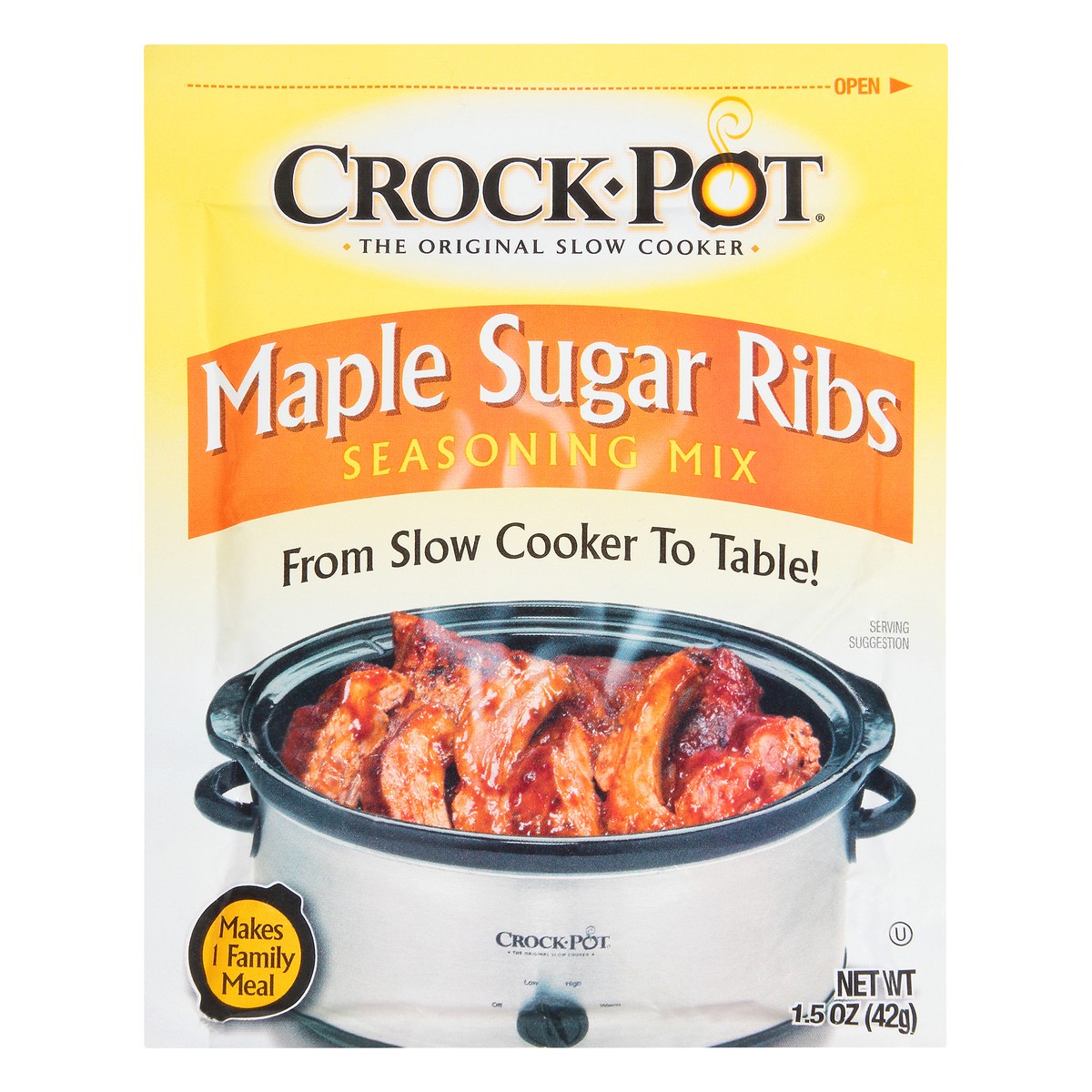 slide 12 of 12, Crock-Pot Maple Sugar Ribs Seasoning Mix 1.5 oz. Packet, 1.5 oz