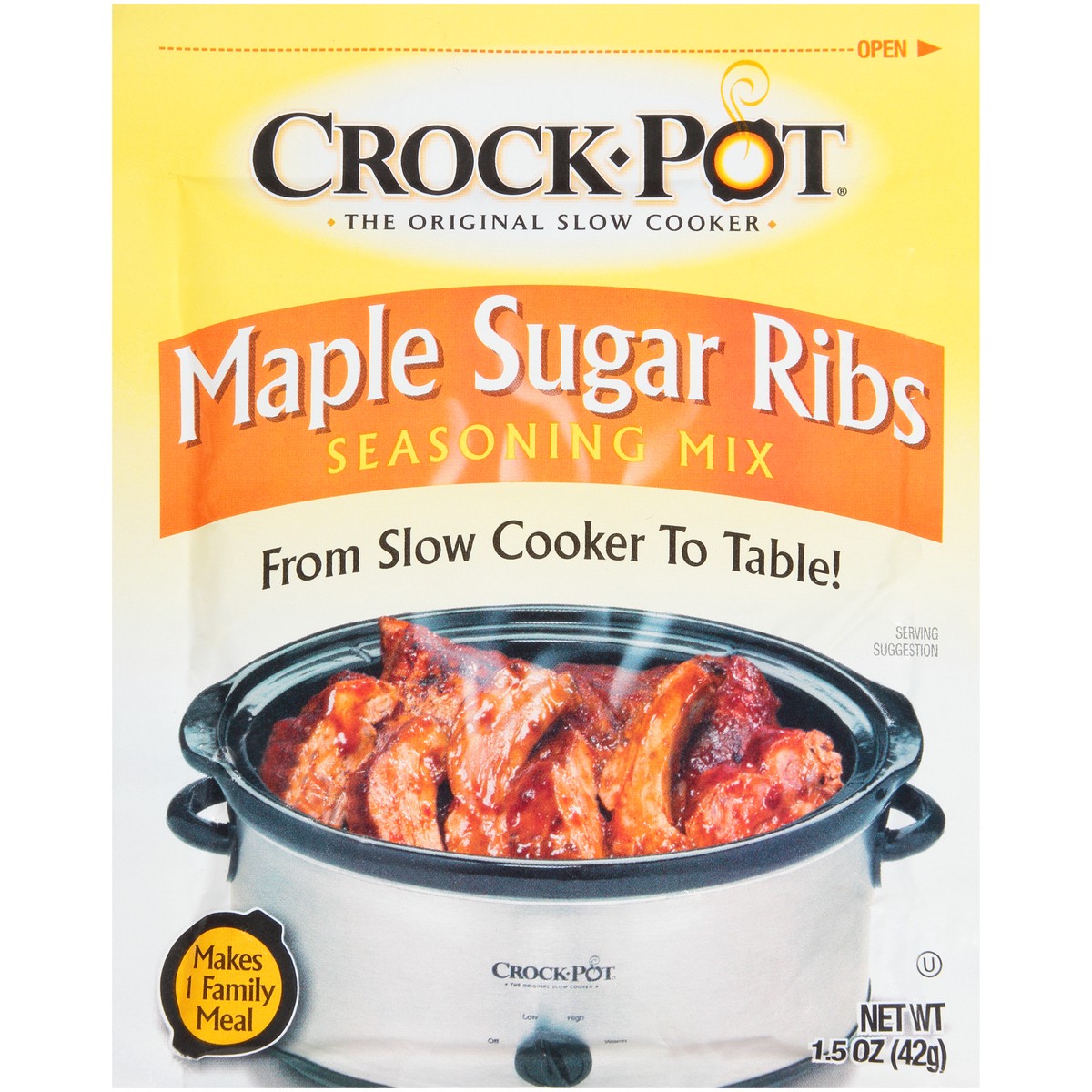 slide 1 of 12, Crock-Pot Maple Sugar Ribs Seasoning Mix 1.5 oz. Packet, 1.5 oz