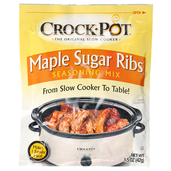 slide 1 of 1, Crock-Pot Maple Sugar Ribs Seasoning Mix, 1.5 oz