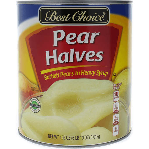 slide 1 of 1, Best Choice Pear Halves, 106 oz