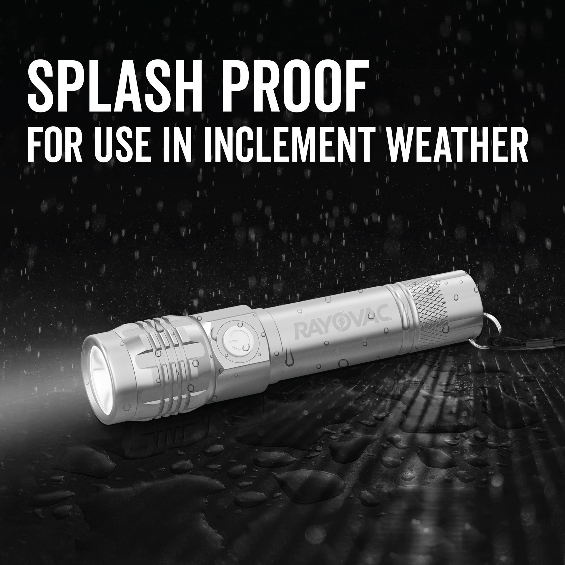 slide 6 of 6, Rayovac Value Metal Rechargeable Light, 320 Lumens, IPX4 Water Resistant, Durable Metal LED Light, Great Outdoor and Emergency LED Flashlight, Battery Included, 1 ct