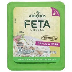 Athenos Garlic & Herb Crumbled Traditional Feta Cheese