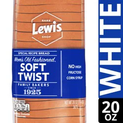 Lewis Bakeries White Soft Twist Bread, 20 oz