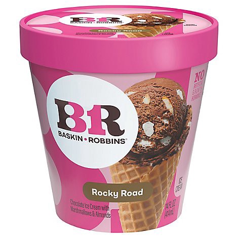 slide 1 of 1, Baskin Robbins Ice Cream Rocky Road - 14 Fl. Oz., 14 fl oz