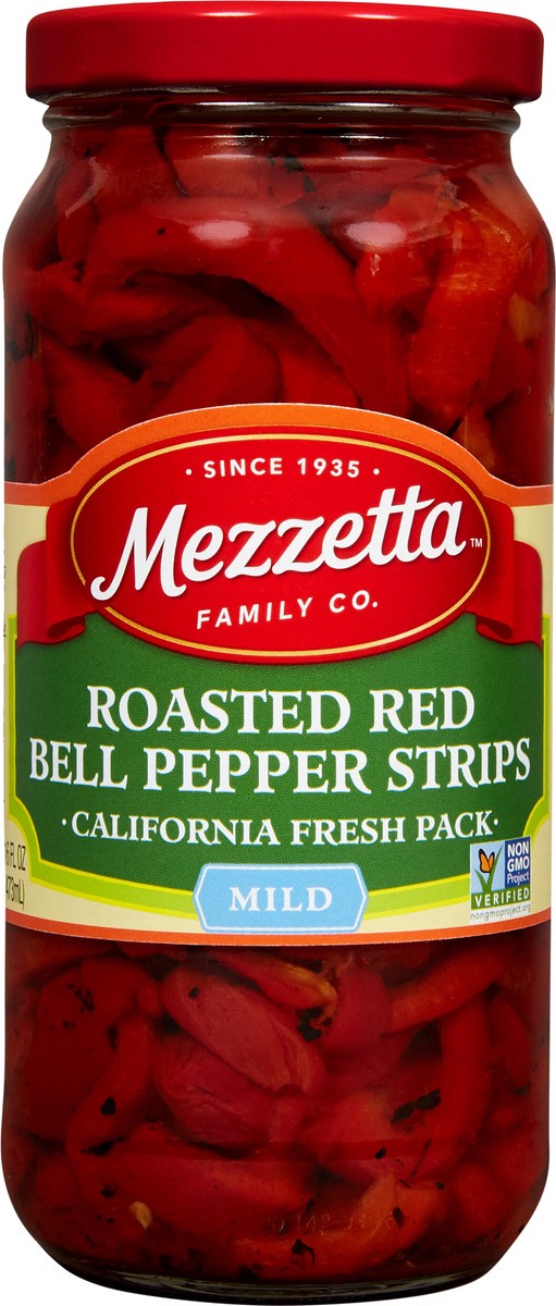 slide 4 of 7, Mezzetta Roasted Red Bell Pepper Strips, 16 fl oz, 16 fl oz