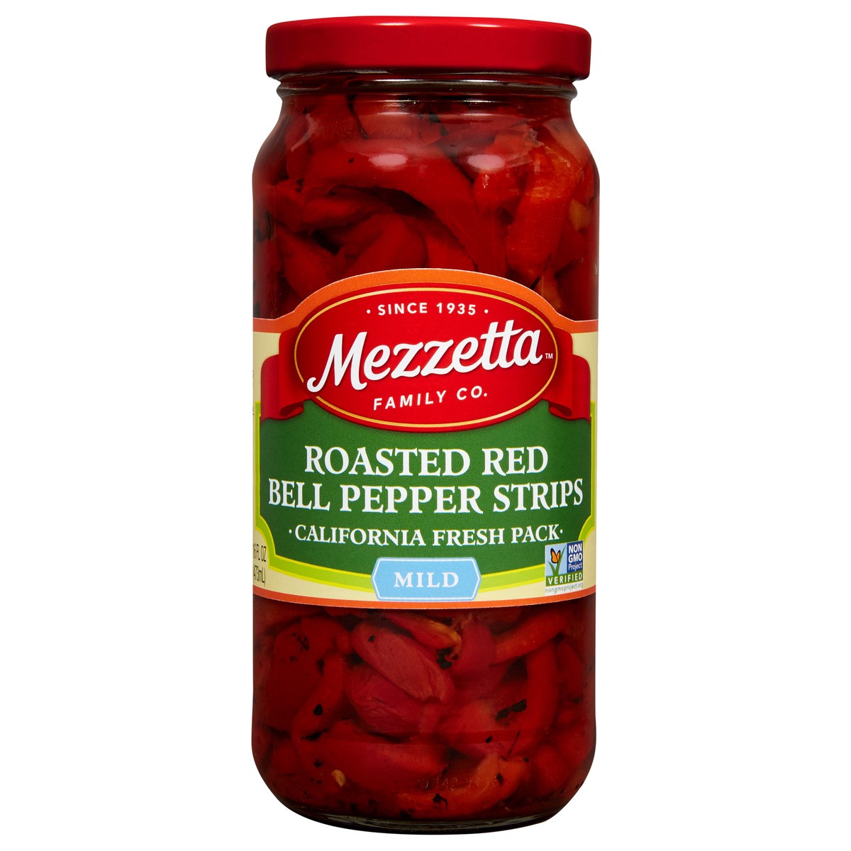 slide 1 of 7, Mezzetta Roasted Red Bell Pepper Strips, 16 fl oz, 16 fl oz