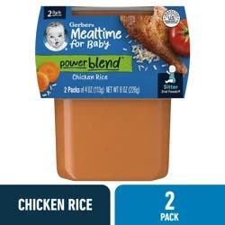 Gerber Stage 2 Baby Food, Chicken Rice Puree Tub, Baby Puree, 2PK