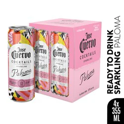 Jose Cuervo Sparkling Paloma Ready to Drink Cocktail - 4 pk 4 x 355 ml
