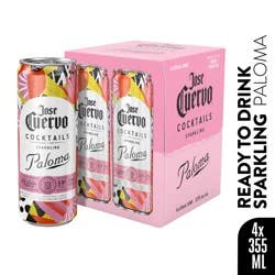 Jose Cuervo Sparkling Paloma Ready to Drink Cocktail - 4 pk 4 x 355 ml