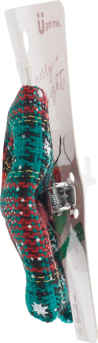 slide 3 of 9, scünci Merry + Bright Bow Clip 1 ea, 1 ct