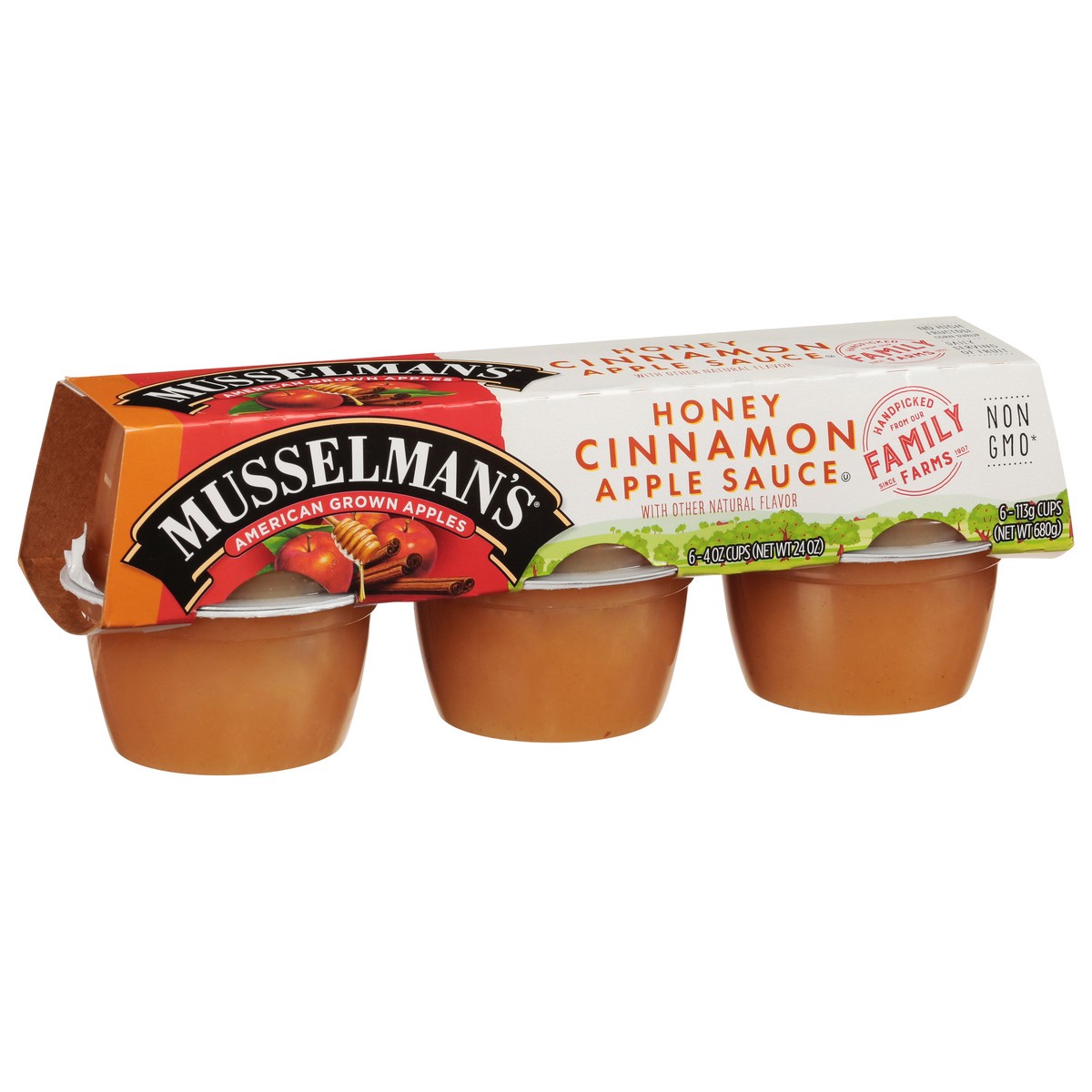 slide 2 of 9, Musselman's Honey Cinnamon Cup Applesauce 6Pk, 24 oz