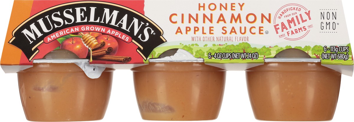 slide 3 of 9, Musselman's Honey Cinnamon Cup Applesauce 6Pk, 24 oz