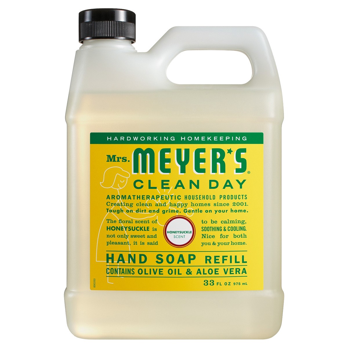 slide 1 of 3, Mrs. Meyer's Honeysuckle Liquid Hand Soap Refill, 33 fl oz