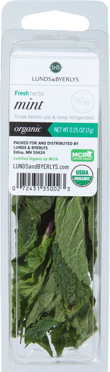 slide 8 of 9, L&B Lunds & Byerlys Fresh Herbs Organic Mint 0.25 oz, 0.25 oz