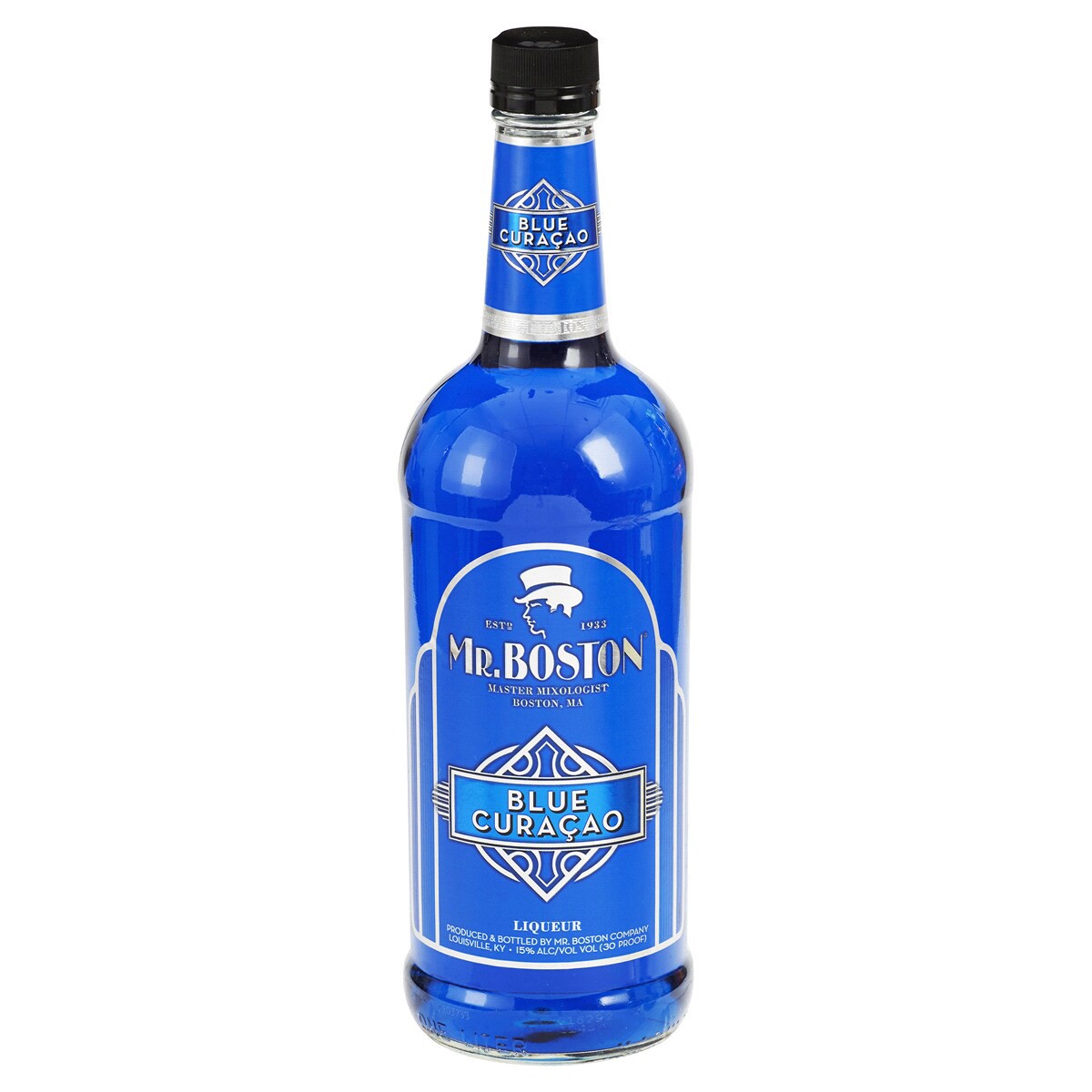 slide 1 of 1, Mr Boston Blue Curacao, 1 liter
