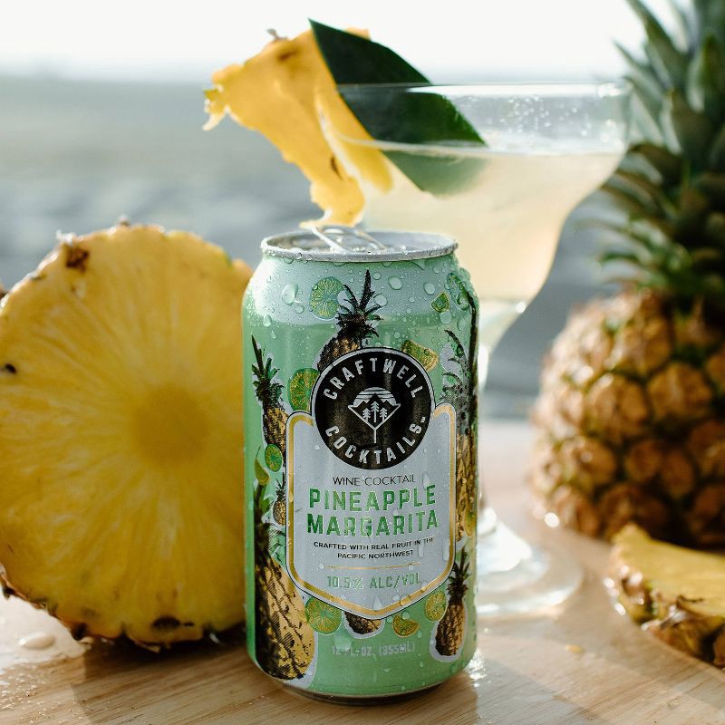 slide 5 of 5, Craftwell Cocktails Craftwell Pineapple Margarita - 4pk/12 fl oz Cans, 4 ct; 12 fl oz
