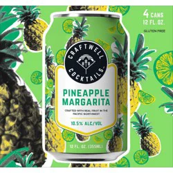 Craftwell Cocktails Craftwell Pineapple Margarita - 4pk/12 fl oz Cans