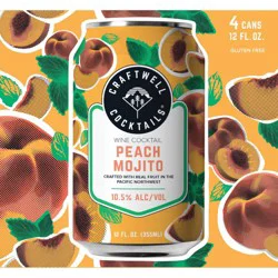Craftwell Cocktails Craftwell Peach Mojito - 4pk/12 fl oz Cans