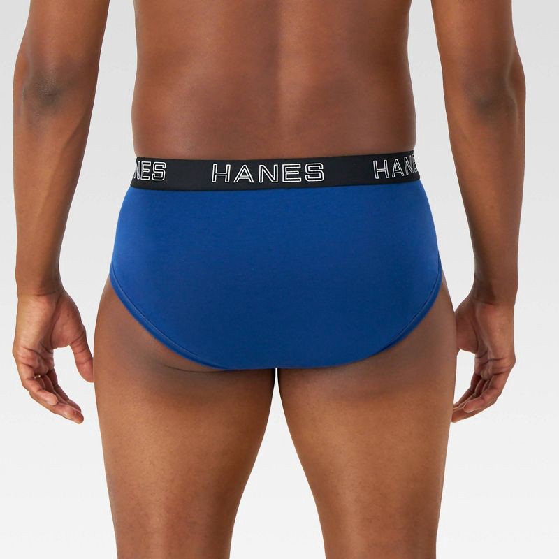 Hanes Premium Men's Briefs With Total Support Pouch 3pk - Gray/blue/black :  Target