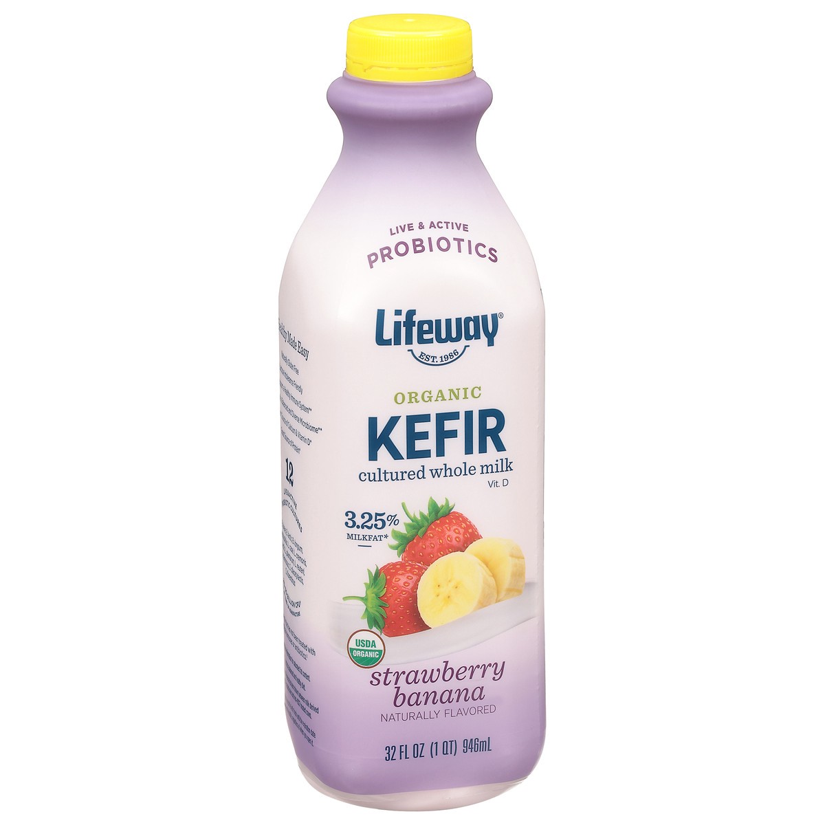 slide 9 of 9, Lifeway Organic Strawberry Banana Kefir 32 fl oz, 32 fl oz