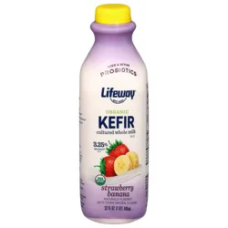 Lifeway Organic Strawberry Banana Kefir 32 fl oz