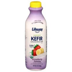 Lifeway Organic Strawberry Banana Kefir 32 fl oz