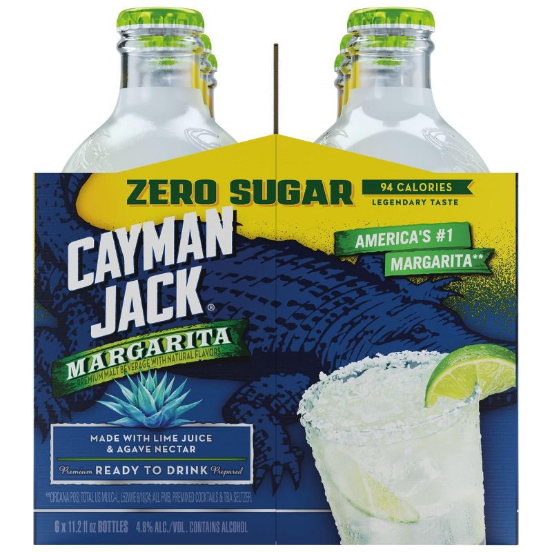 slide 12 of 16, Cayman Jack Margarita Zero - 6pk/11.2 fl oz Bottles, 6 ct; 11.2 fl oz