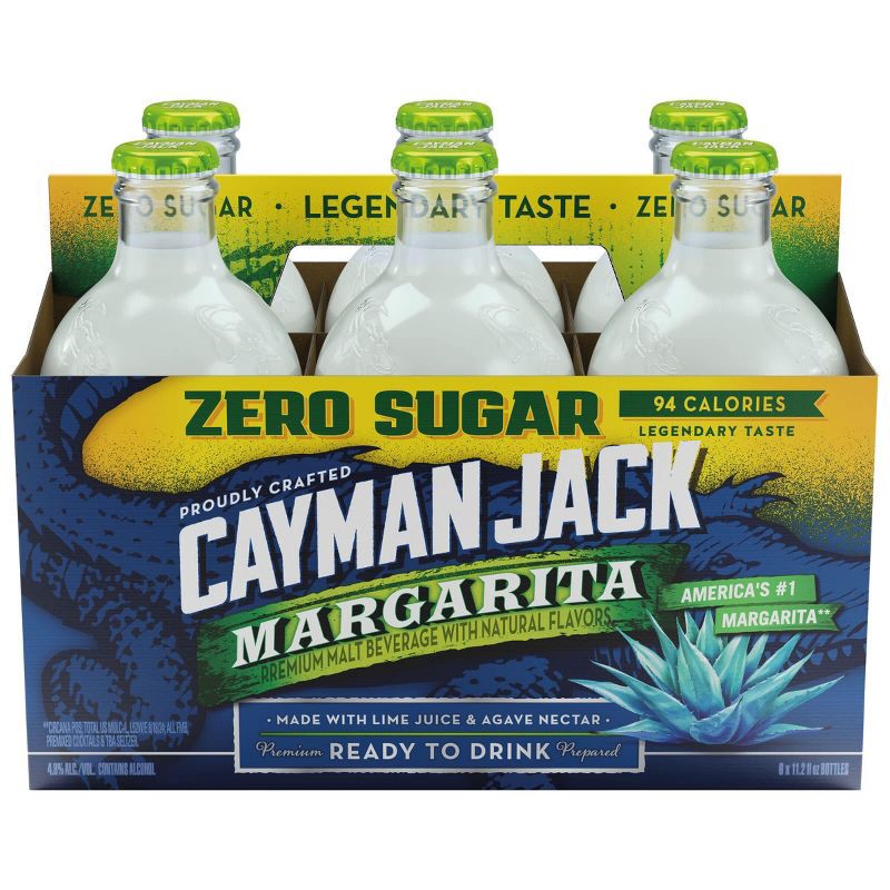 slide 7 of 16, Cayman Jack Margarita Zero - 6pk/11.2 fl oz Bottles, 6 ct; 11.2 fl oz