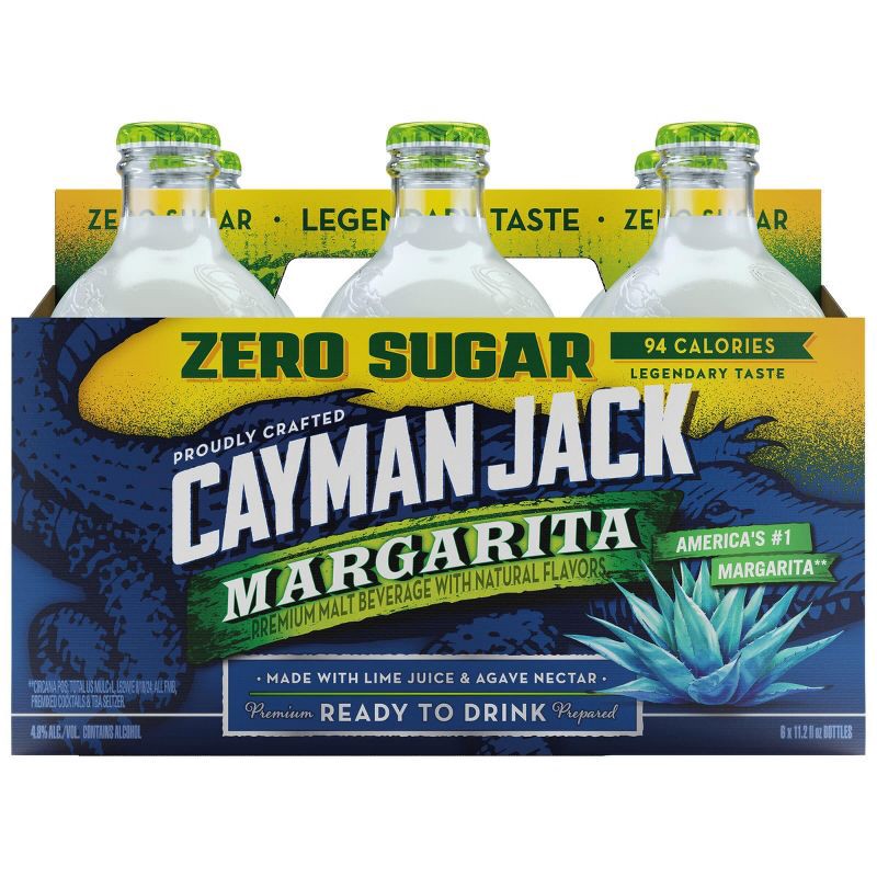 slide 10 of 16, Cayman Jack Margarita Zero - 6pk/11.2 fl oz Bottles, 6 ct; 11.2 fl oz