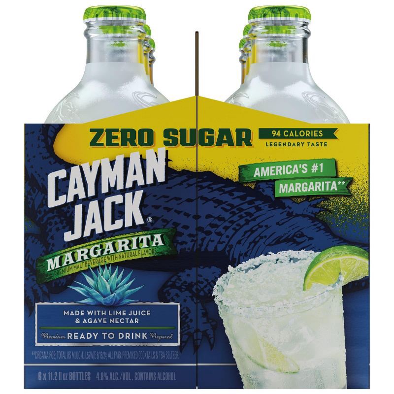 slide 11 of 16, Cayman Jack Margarita Zero - 6pk/11.2 fl oz Bottles, 6 ct; 11.2 fl oz