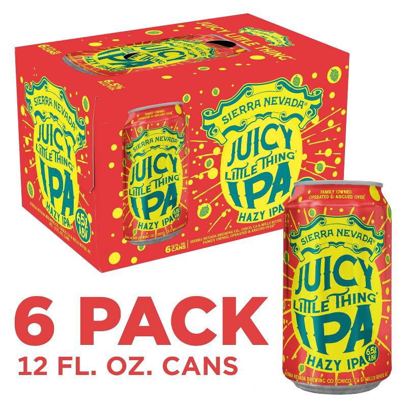 slide 9 of 9, Sierra Nevada Juicy Little Thing IPA Beer - 6pk/12 fl oz Cans, 6 ct; 12 fl oz