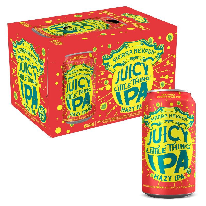 slide 1 of 8, Sierra Nevada Juicy Little Thing IPA Beer - 6pk/12 fl oz Cans, 6 ct; 12 fl oz