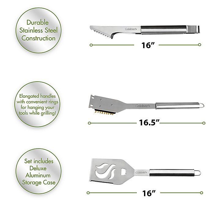 slide 10 of 13, Cuisinart Grilling Tool Set With Aluminum Case, 14 ct