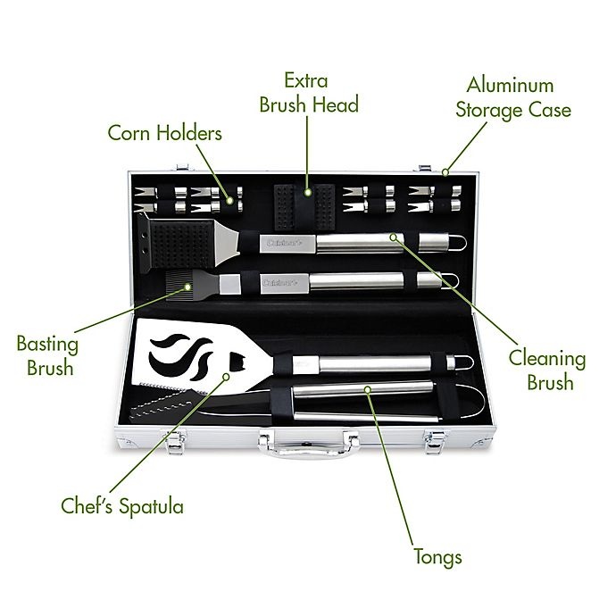 slide 12 of 13, Cuisinart Grilling Tool Set With Aluminum Case, 14 ct