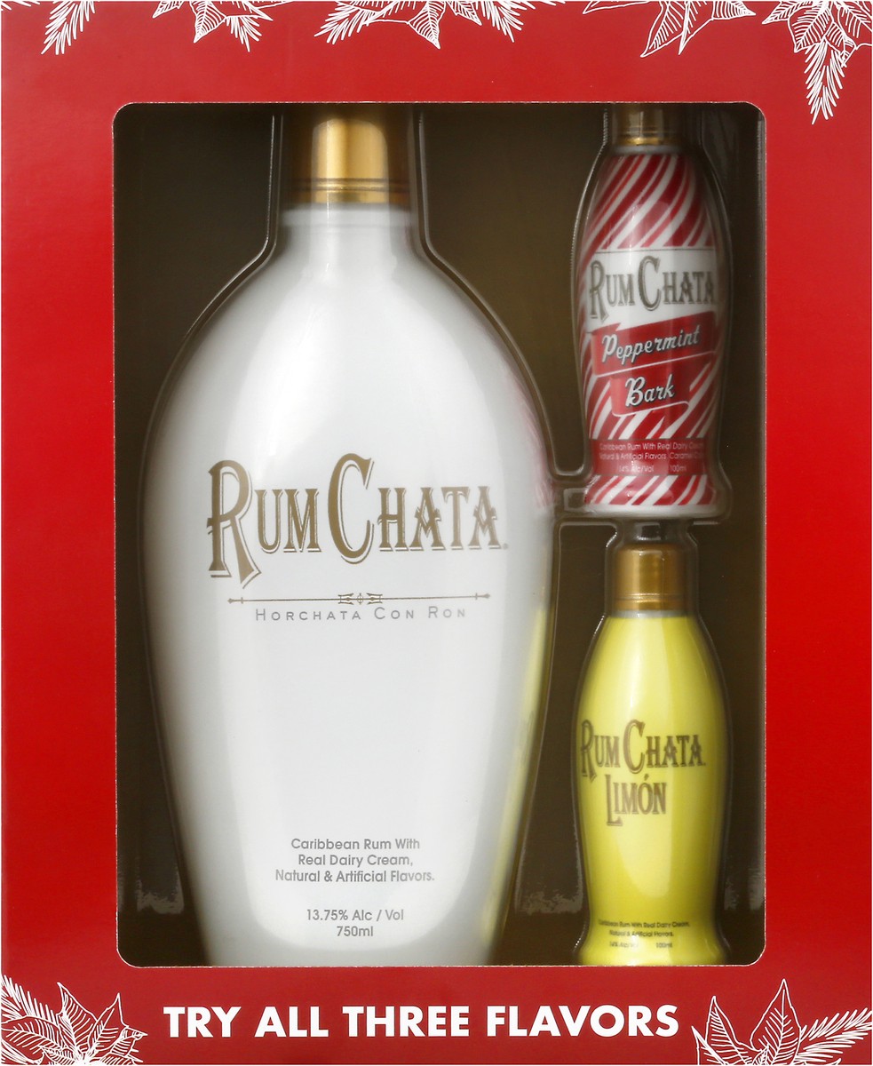 slide 3 of 9, RumChata Cream Liqueur Gift Set 1 ea, 750 ml