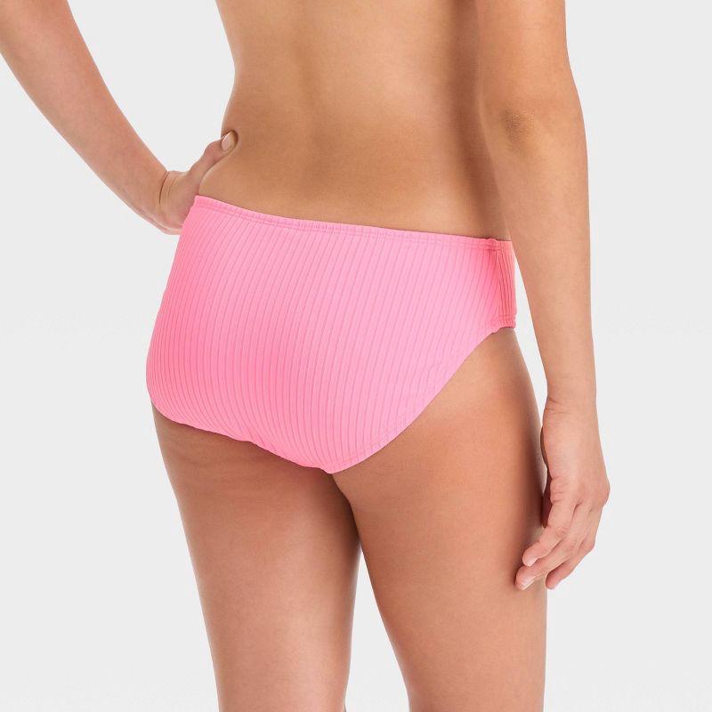 Girls' 'Ride the Wave' Solid Bikini Swim Bottom - art class™ Pink XS