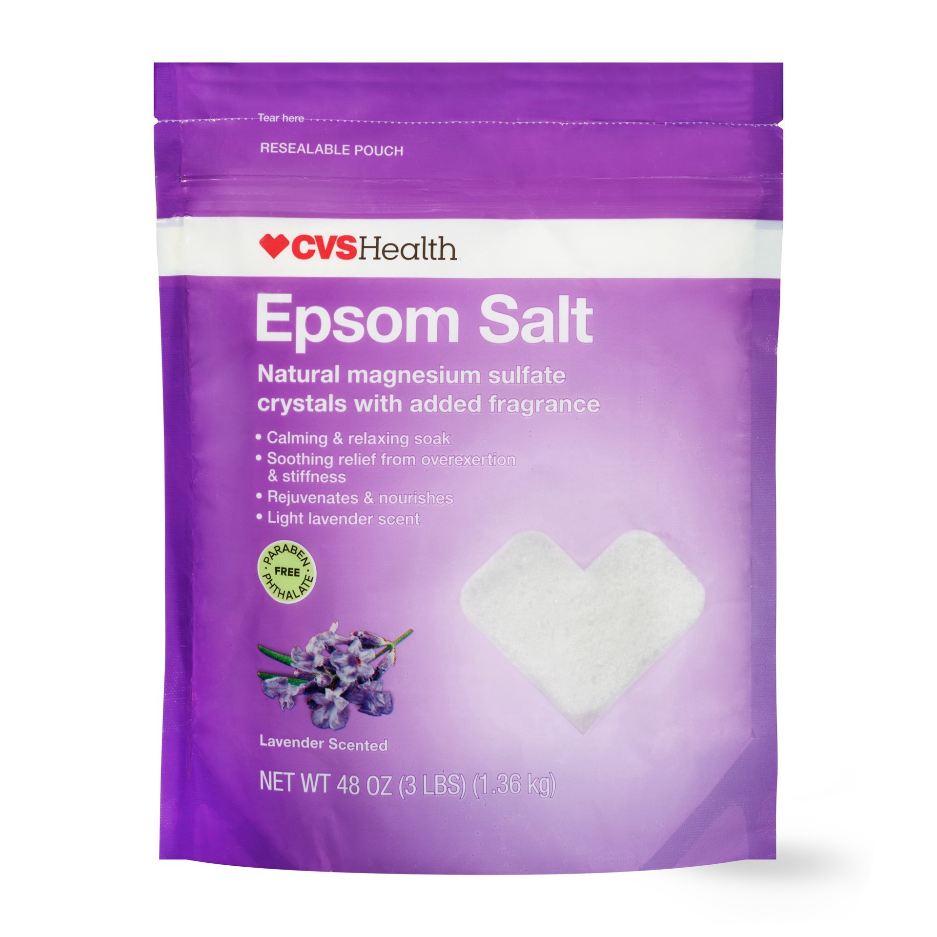 slide 1 of 1, CVS Health Epsom Salt, Lavender, 48 Oz, 48 oz