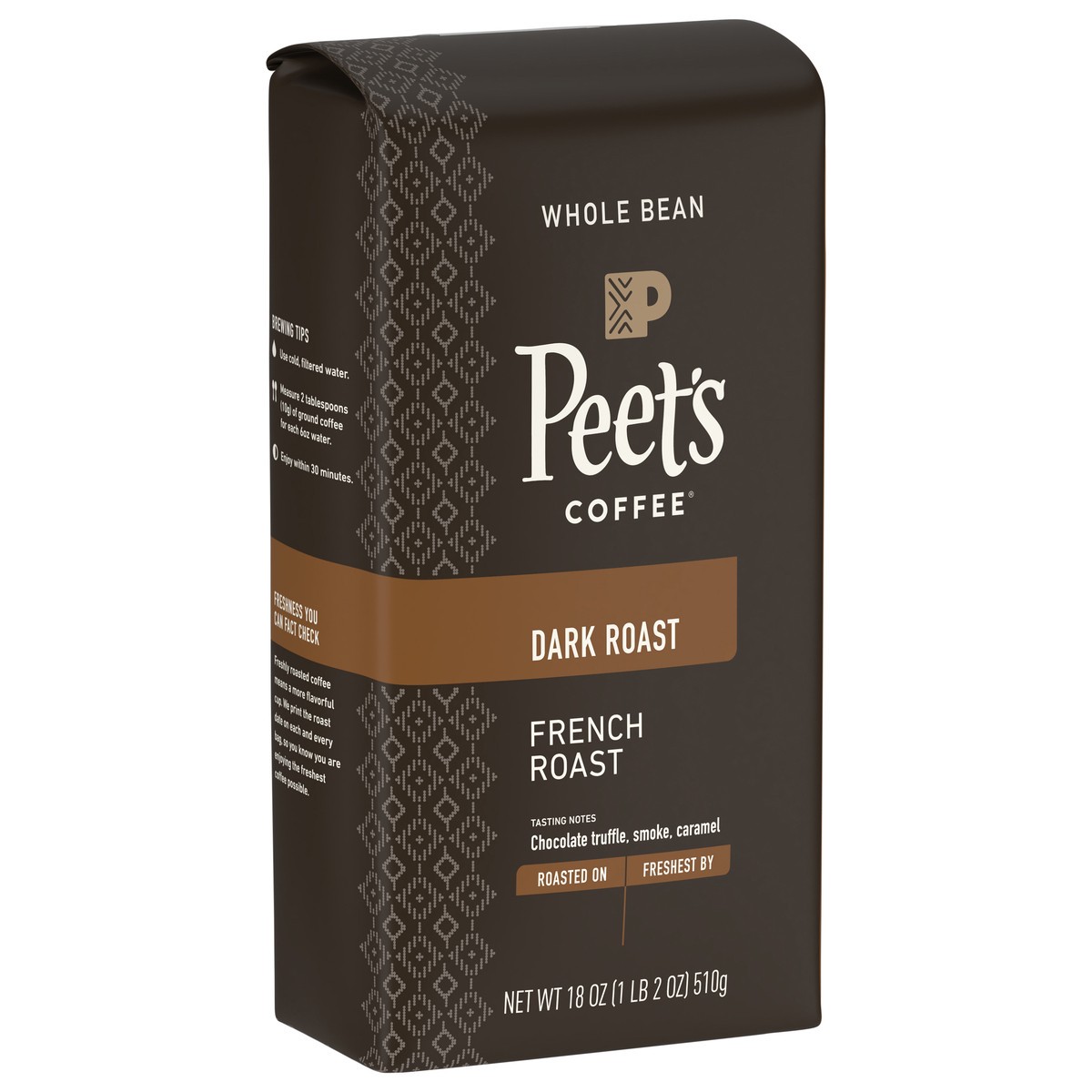 slide 8 of 12, Peet's Coffee, French Roast Dark Roast Whole Bean Coffee - 18oz Bag, 18 oz