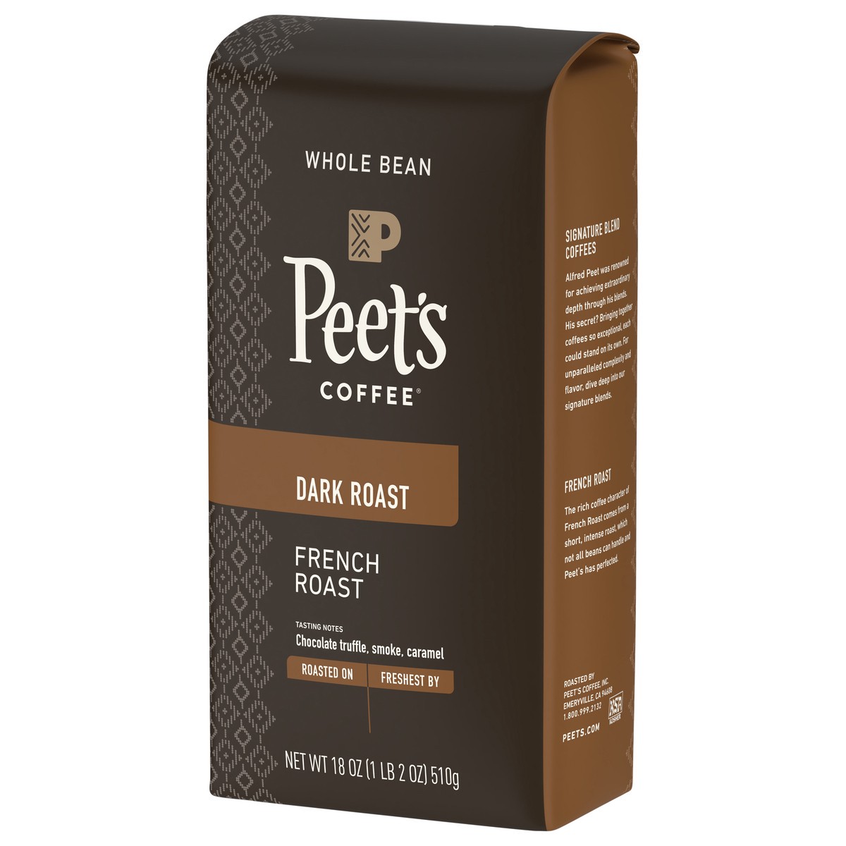 slide 2 of 12, Peet's Coffee, French Roast Dark Roast Whole Bean Coffee - 18oz Bag, 18 oz