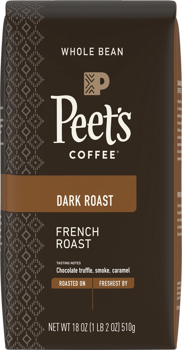 slide 9 of 12, Peet's Coffee, French Roast Dark Roast Whole Bean Coffee - 18oz Bag, 18 oz
