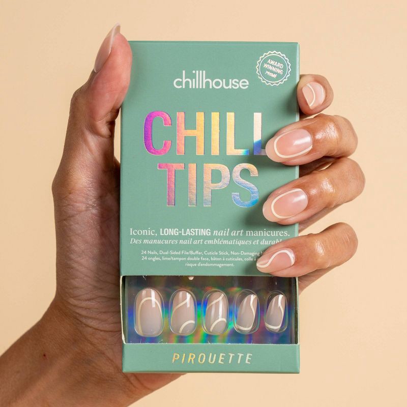 slide 3 of 8, Chillhouse Chill Tips Fake Nails - Pirouette - 24ct, 24 ct