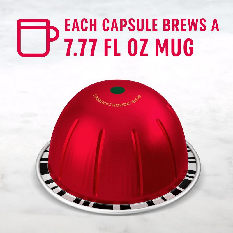 slide 4 of 12, Starbucks by Nespresso Vertuo Line Holiday Blend Medium Roast Coffee Pods - 8ct, 8 ct