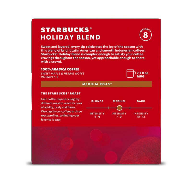 slide 2 of 12, Starbucks by Nespresso Vertuo Line Holiday Blend Medium Roast Coffee Pods - 8ct, 8 ct